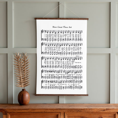 How Great Thou Art Sheet Music Hanging Canvas | 272