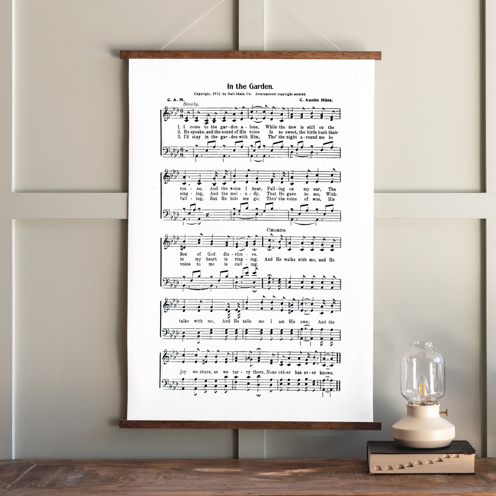 In The Garden Sheet Music Hanging Canvas | 273