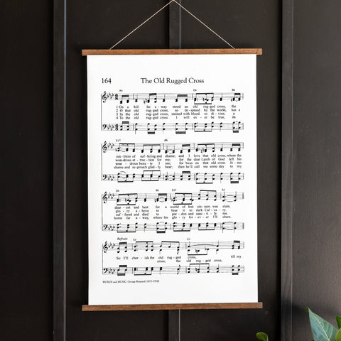 The Old Rugged Cross Sheet Music Hanging Canvas | 275