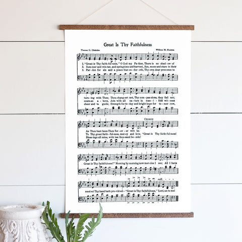 Great Is Thy Faithfulness Sheet Music Hanging Canvas | 276