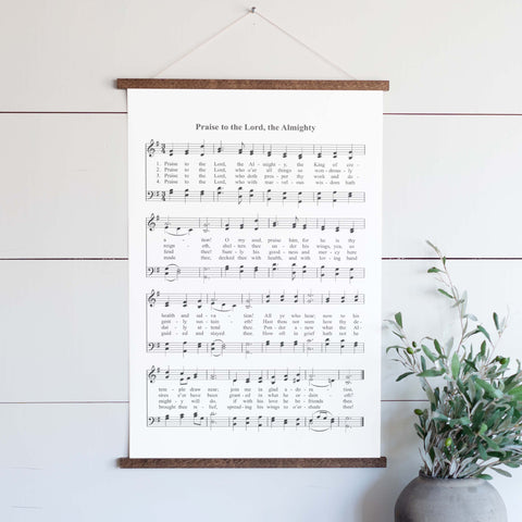Praise To The Lord, The Almighty Sheet Music Hanging Canvas | 282