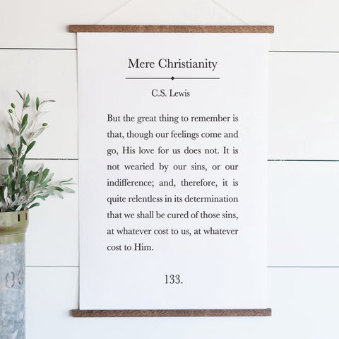 The Great Thing To Remember C.S. Lewis Mere Christianity Bookpage Hanging Canvas | 449