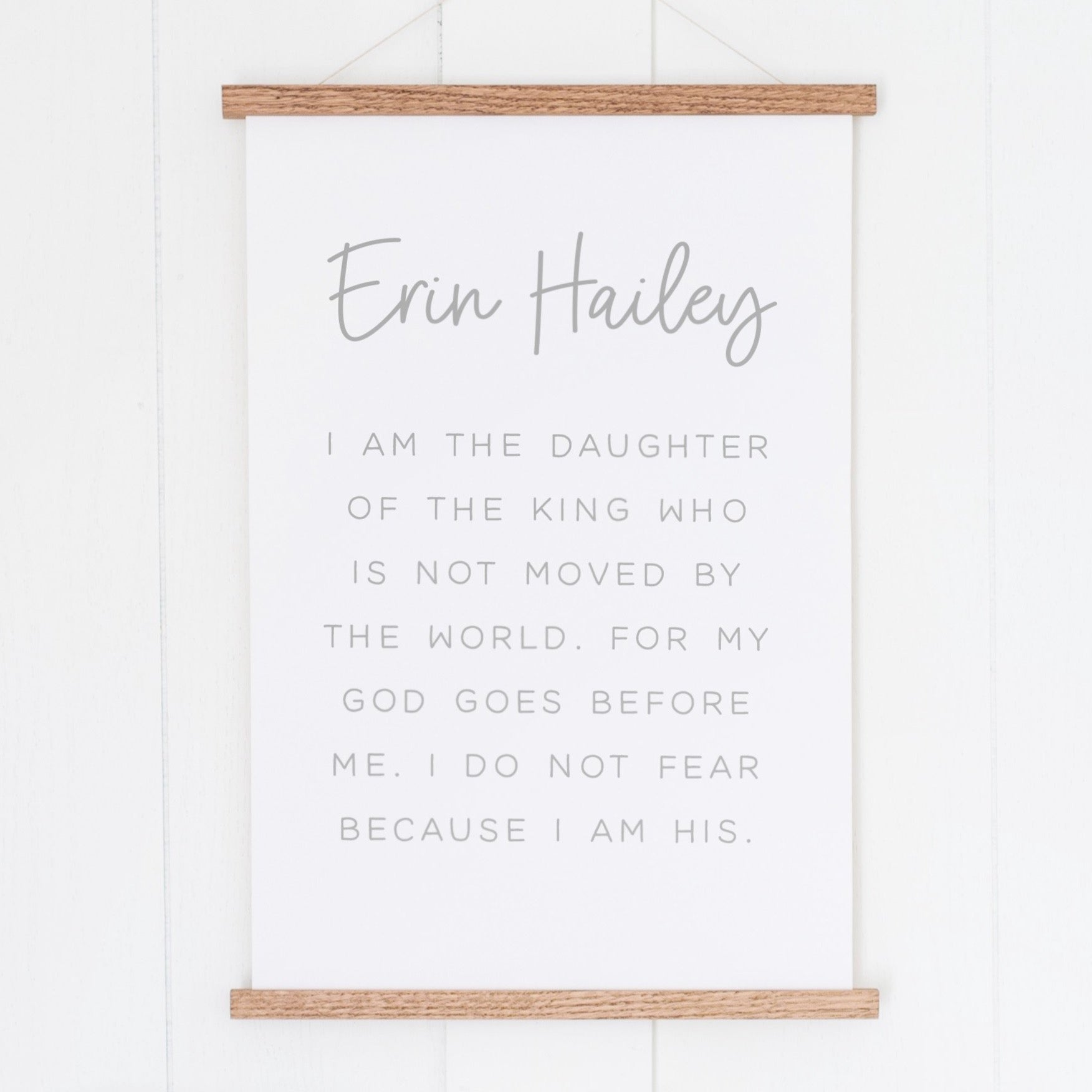 I Am a Daughter of the King Personalized | Custom Hanging Canvas