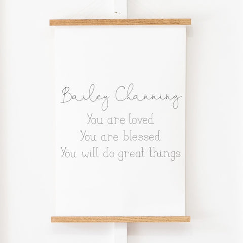 Personalized You are Loved | Custom Hanging Canvas