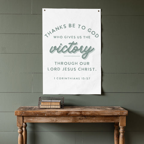 Thanks Be To God Canvas Flag | 447