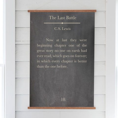 The Last Battle Narnia Bookpage Hanging Canvas | 450