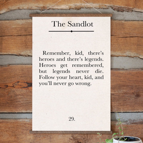 The Sandlot Bookpage Hanging Canvas | 452
