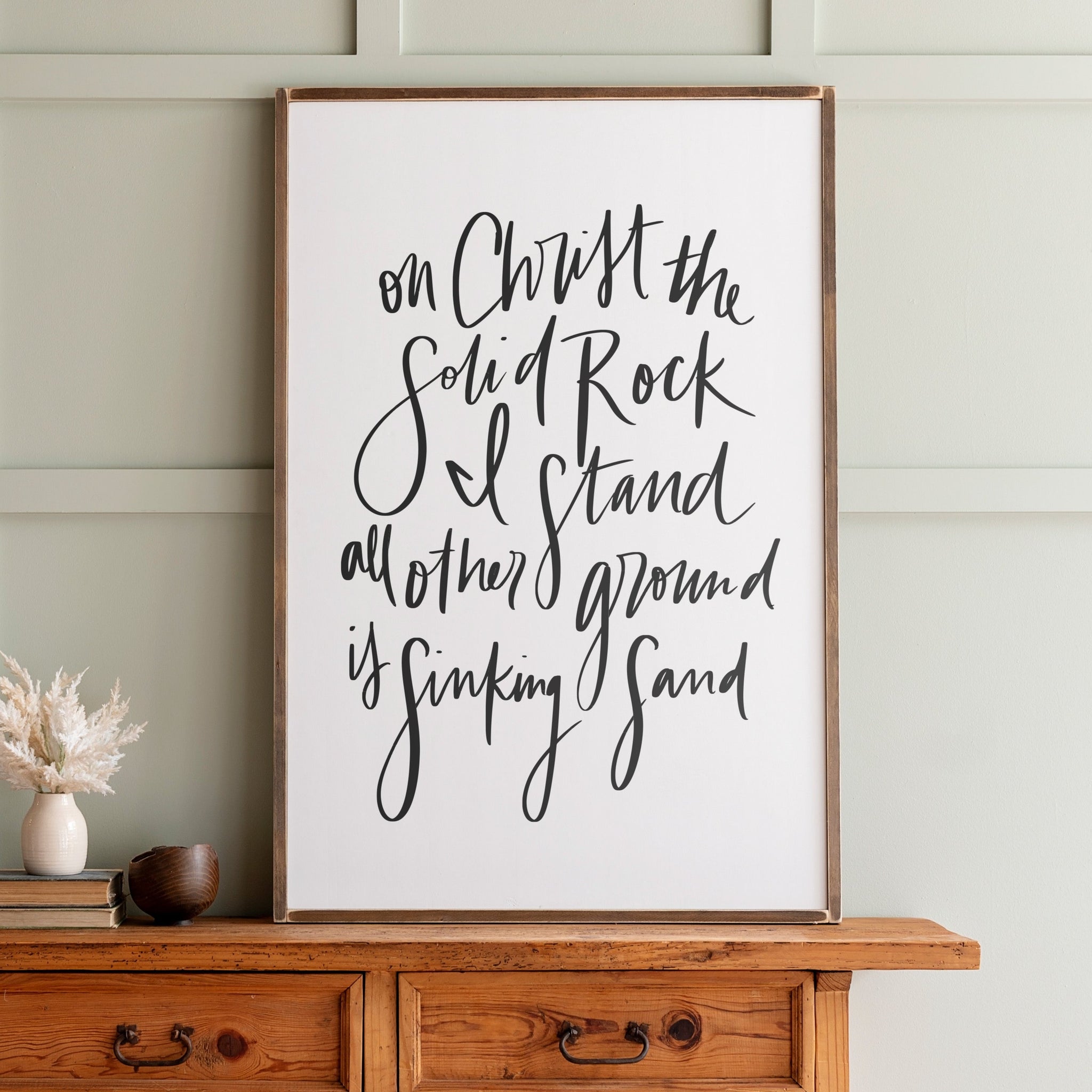 Hand Lettered On Christ The Solid Rock Design | 111