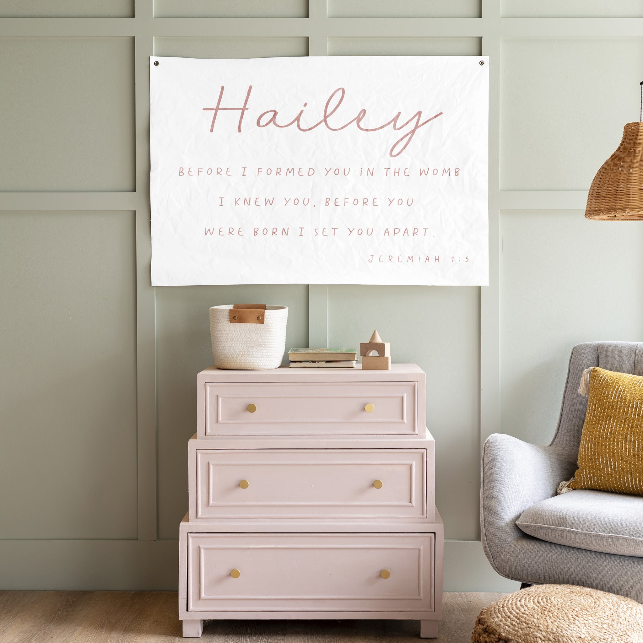 Before You Were Born Custom Baby Name Canvas Flag