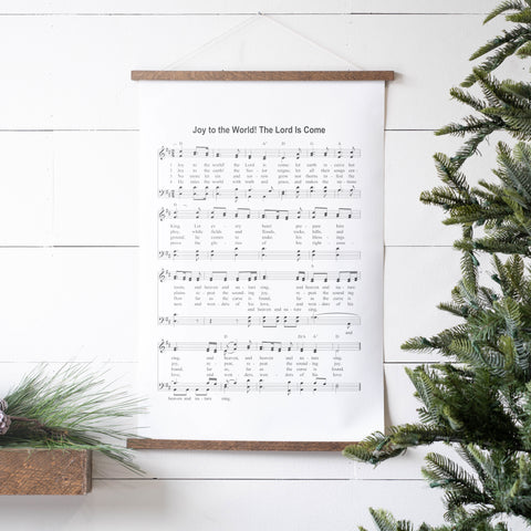 "Joy to the World" Hymn Sheet Music | Hanging Canvas | 373